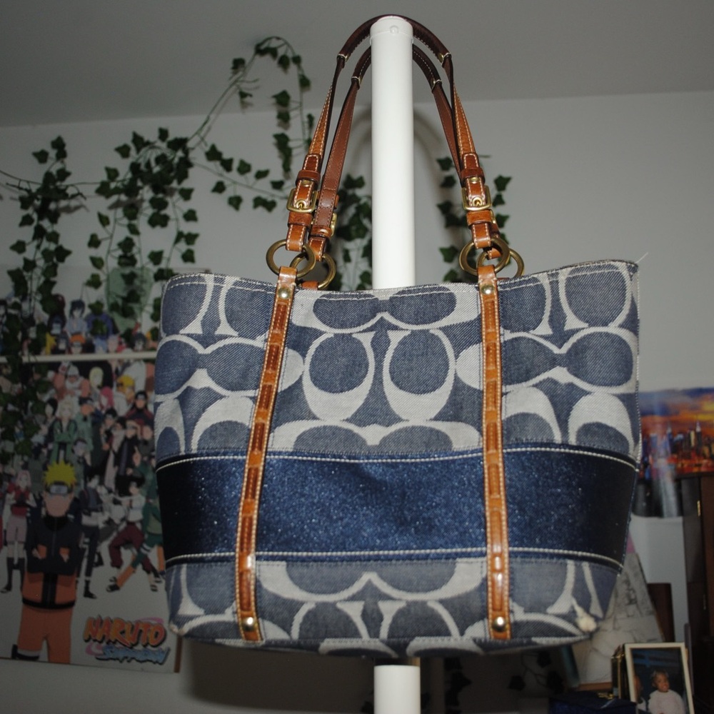 Coach Denim Tote Bag